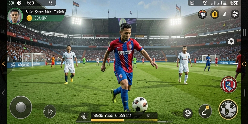 Screenshot gameplay 66D yang menunjukkan aksi seru di lapangan.