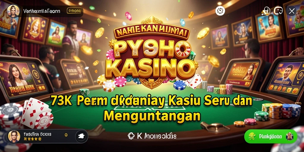 Tampilan menarik dari gameplay Kasino 73K yang mendebarkan.