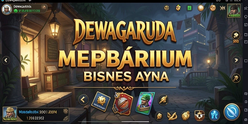 Tampilan gameplay DEWAGARUDA menampilkan pengelolaan bisnis yang seru.
