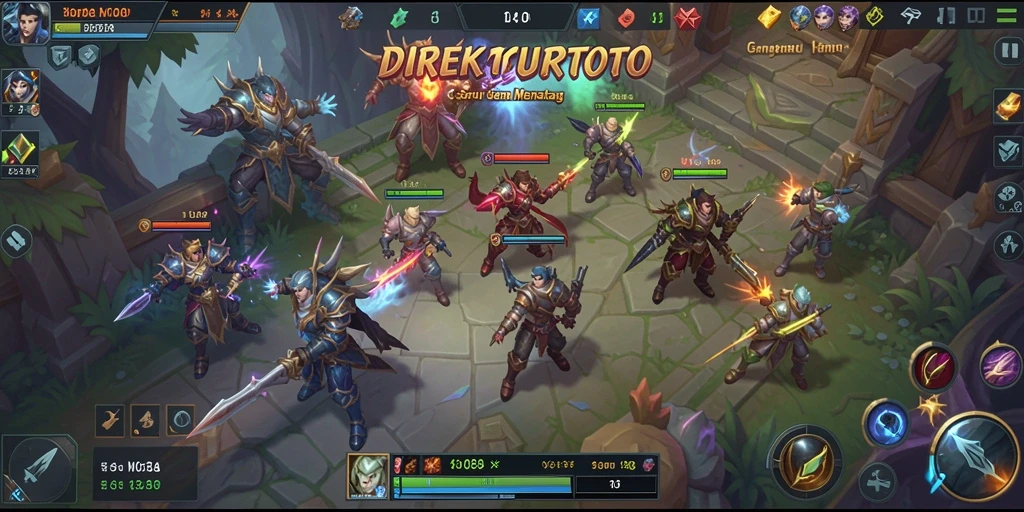 Tampilan gameplay seru di arena pertempuran DIREKTURTOTO.