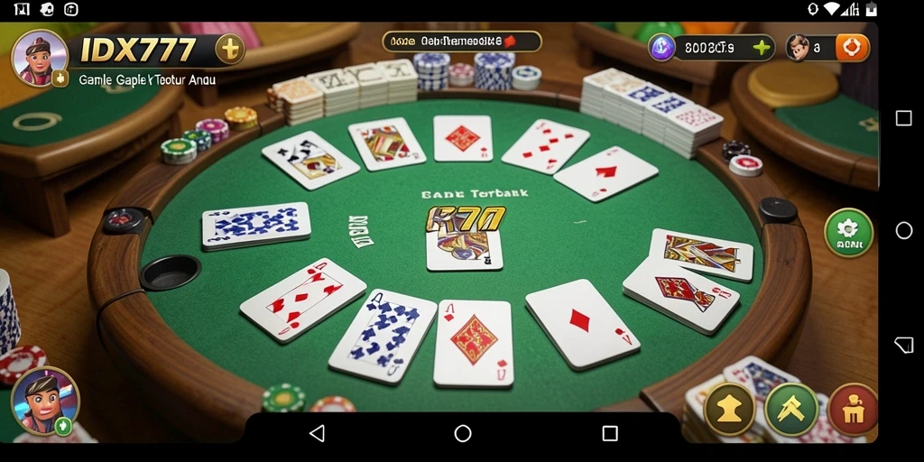 Tampilan gameplay seru dan menarik dari IDX777 saat bermain Gaple.
