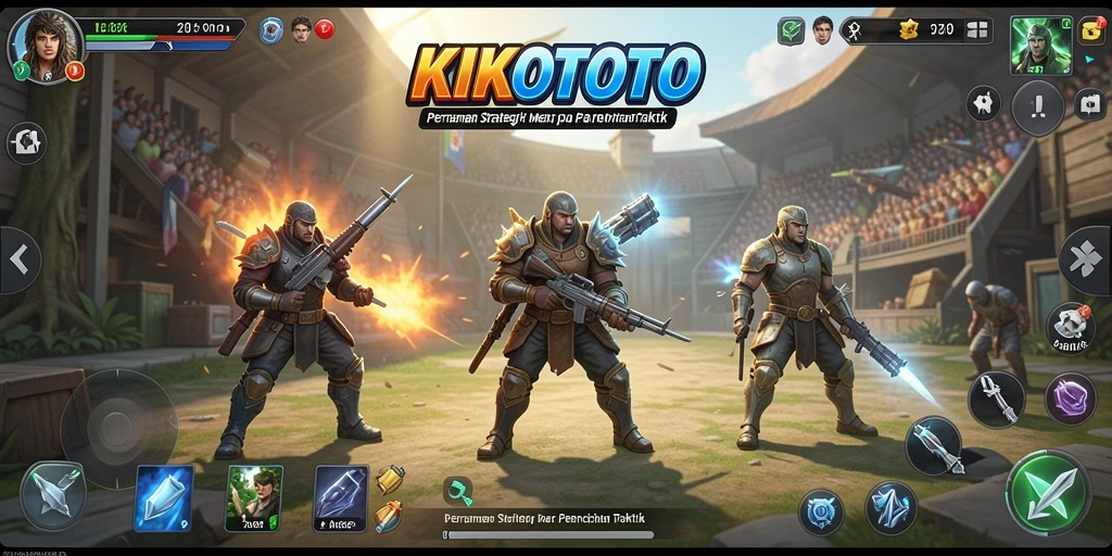 Tampilan gameplay KIKOTOTO yang menunjukkan aksi strategis yang mendebarkan.