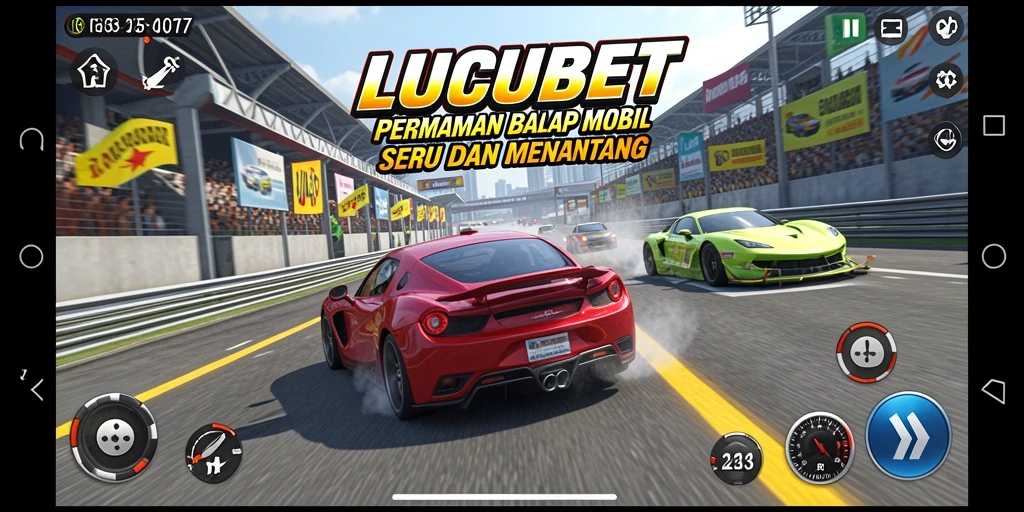 Gameplay seru balap mobil di LUCUBET yang mendebarkan