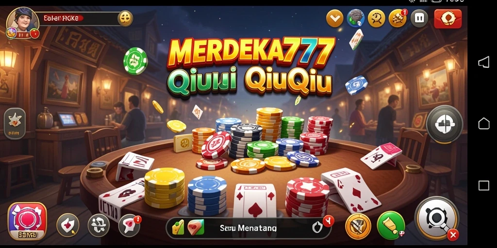 Tangkapan layar gameplay QiuQiu yang mendebarkan di MERDEKA777.