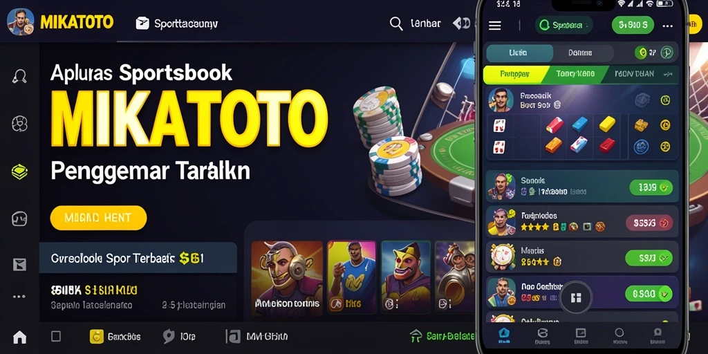 Tampilan utama MIKATOTO dengan berbagai opsi taruhan olahraga.