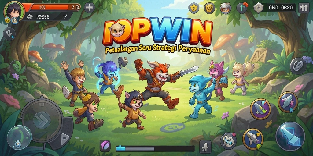Tampilan gameplay <strong>POPWIN</strong> yang seru dan menantang dalam dunia SLG.