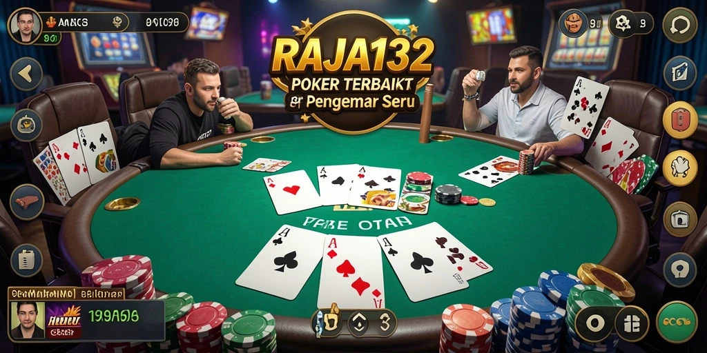 Tampilan gameplay Poker yang memukau di RAJA132.