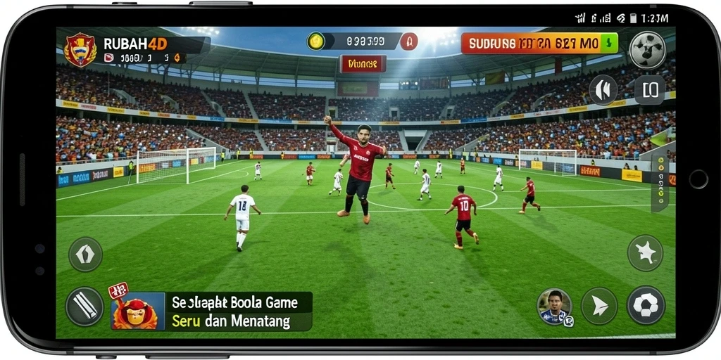 Tampilan gameplay RUBAH4D yang penuh aksi sepak bola.